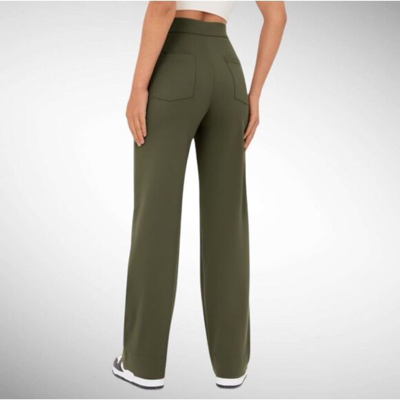 Size L (Regular) Halara High Waisted Button Multiple Pockets Straight Leg Casual - Picture 2 of 7